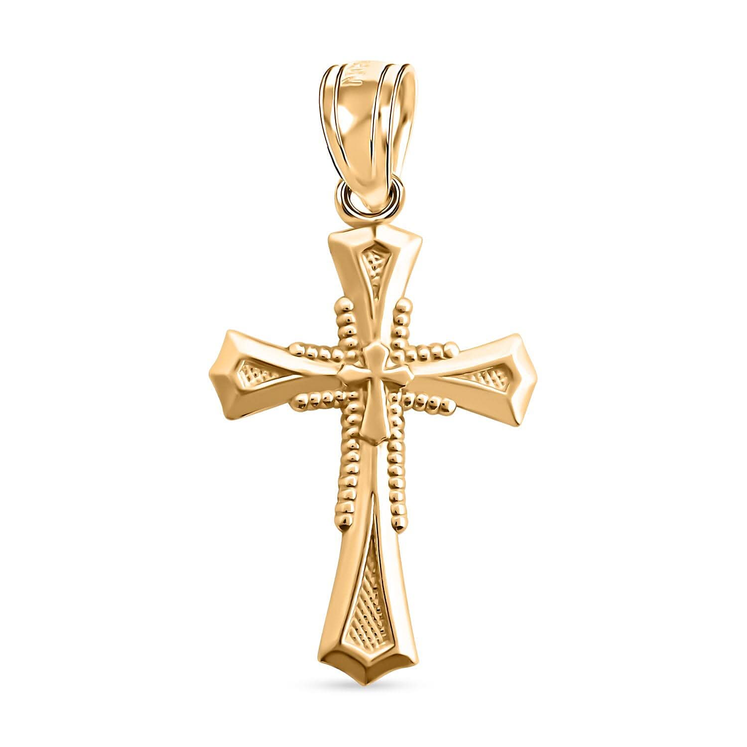 10K Yellow Gold Cross Pendant 0.50 Grams
