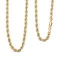 4mm Rope Chain Necklace in 10K Yellow Gold 24 Inches 7.90 Grams - Sticky add to cart bar