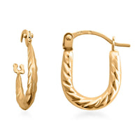Hoop Earrings in 14K Yellow Gold
