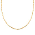 14K Yellow Gold 1mm Paperclip Chain Necklace 18 Inches 1.1 Grams - Sticky add to cart bar