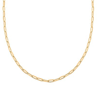 14K Yellow Gold 1mm Paperclip Chain Necklace 18 Inches 1.1 Grams