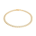 14K Yellow and White Gold Cuban Pave Chain Bracelet (8.00 In) 3.50 Grams - Sticky add to cart bar
