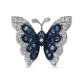 Venice Blue Diamond I1-I2 and Diamond Butterfly Pendant in Platinum Over Sterling Silver 0.33 ctw - Sticky add to cart bar