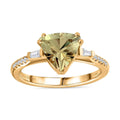 Certified & Appraised Luxoro 14K Yellow Gold AAA Turkizite and I2 Diamond Ring (Size 10.0) 2.00 ctw - Sticky add to cart bar