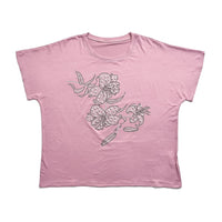 Black Wave Crystal Bejeweled Bat Wing Short Sleeve Shirt - One Size Fits Most
