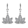 Moissanite Lever Back Earrings in Platinum Over Sterling Silver 0.40 ctw - Sticky add to cart bar