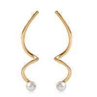Freshwater Pearl Earrings in Vermeil Yellow Gold Over Sterling Silver