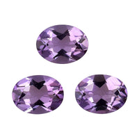 Rose De France Amethyst Set of 3 (Ovl 8x6 mm) 3.08 ctw Loose Gemstone