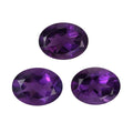 AAA Amethyst Set of 3 (Ovl 8x6 mm) 3.23 ctw Loose Gemstone - Sticky add to cart bar