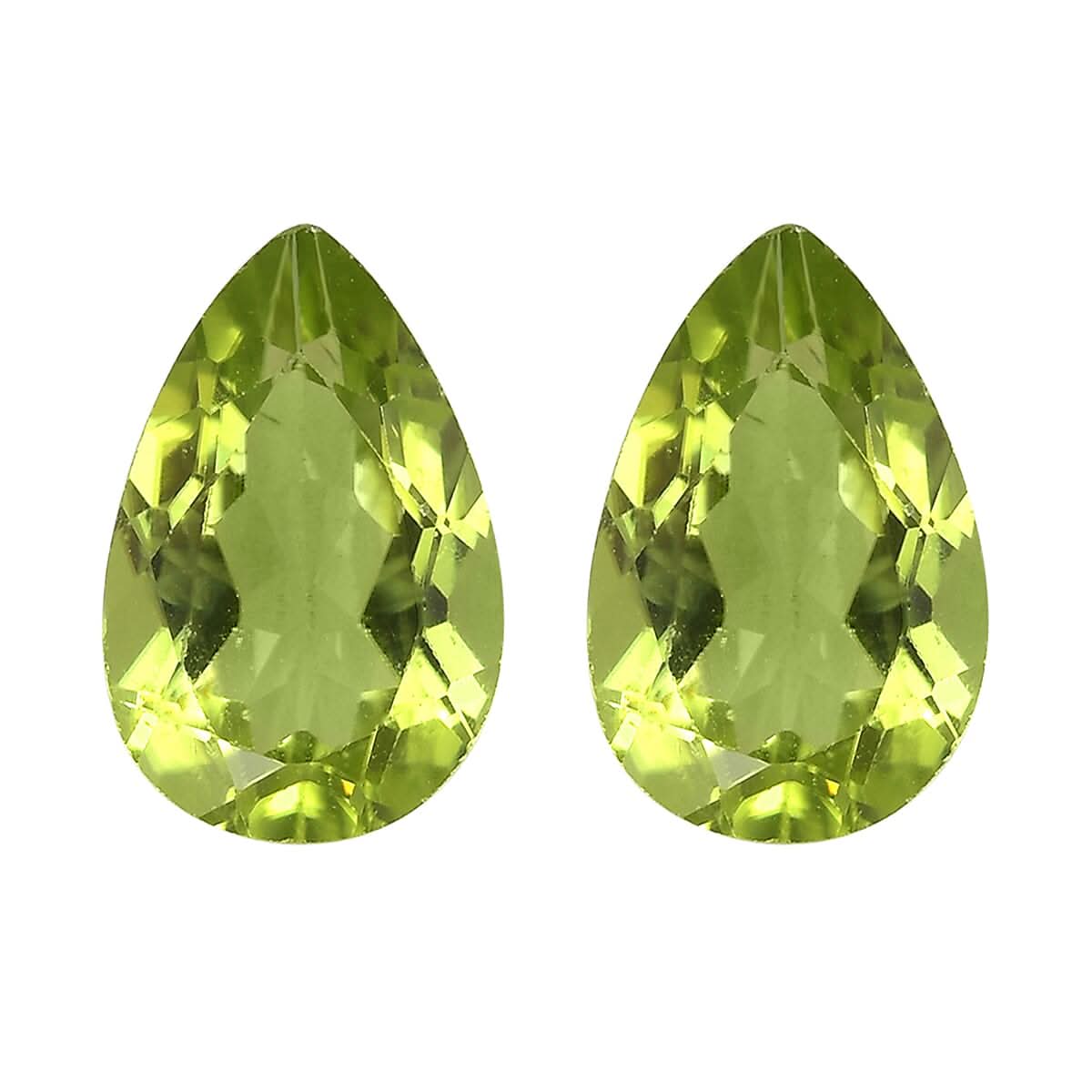 Peridot Set of 2 (Pear 9x6 mm) 2.52 ctw Loose Gemstone
