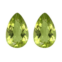 Peridot Set of 2 (Pear 9x6 mm) 2.52 ctw Loose Gemstone