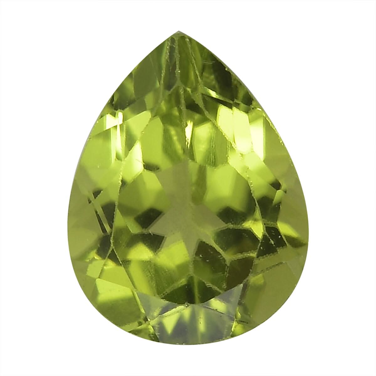 AA Peridot (Pear 9x7 mm) 1.57 ctw Loose Gemstone