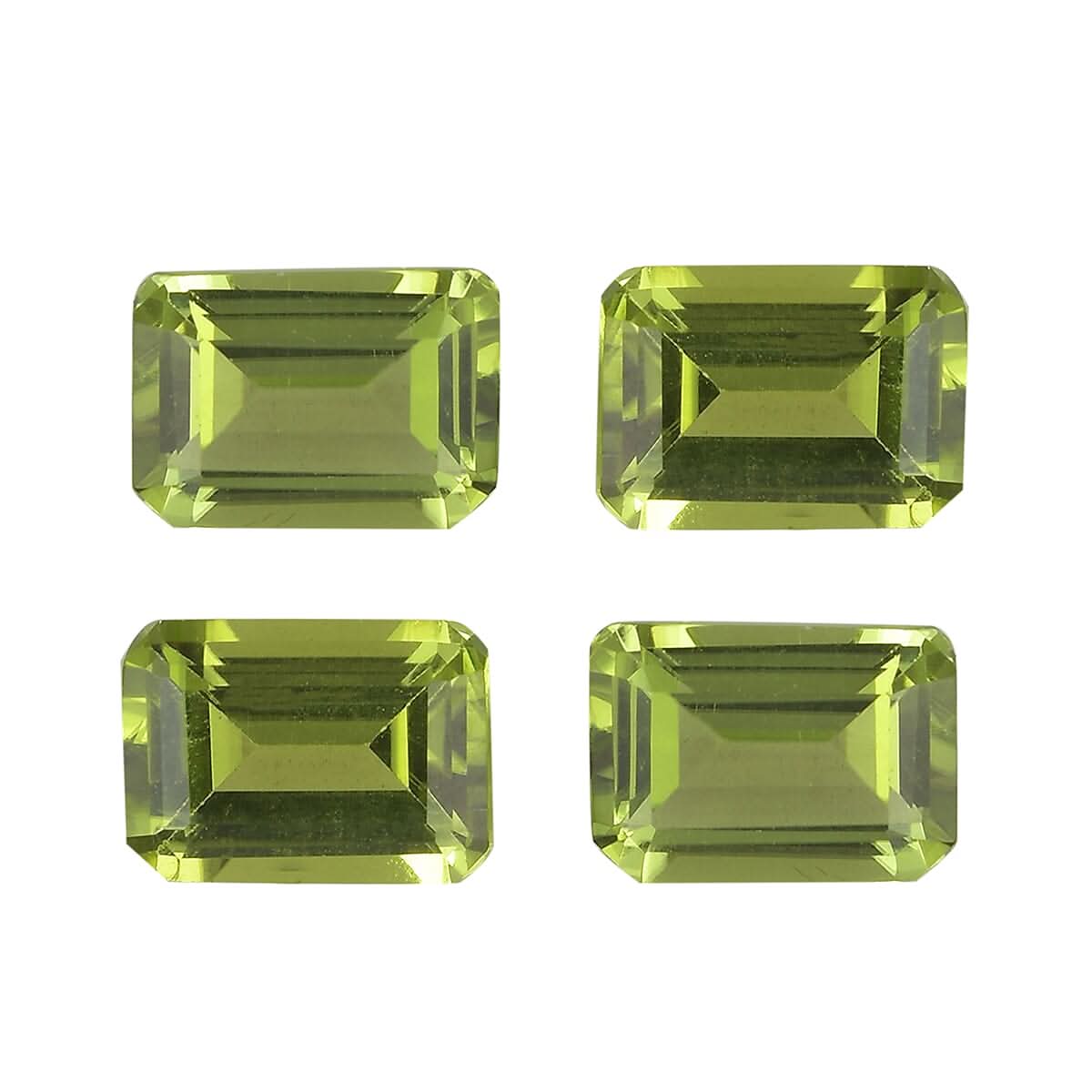 Peridot Set of 4 (Oct 7x5 mm) 3.57 ctw Loose Gemstone