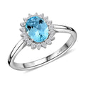 Certified & Appraised Iliana 18K White Gold AAA Santa Maria Aquamarine and SI Diamond Ring (Size 10.0) 1.40 ctw - Sticky add to cart bar