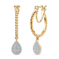 Moissanite Dangle Earrings in Vermeil YG Over Sterling Silver 0.65 ctw - Sticky add to cart bar
