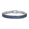 Blue Diamond (IR) Bracelet in Platinum Over Sterling Silver (7.25 In) 5.00 ctw - Sticky add to cart bar