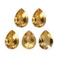 Brazilian Citrine Set of 5 (Pear 8x6 mm) 4.80 ctw Loose Gemstone - Sticky add to cart bar