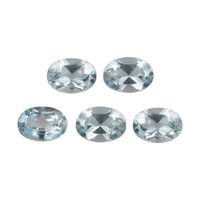 Sky Blue Topaz Set of 5 (Ovl 7x5 mm) 4.50 ctw Loose Gemstone
