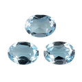Sky Blue Topaz Set of 3 (Ovl 8x6 mm) 3.67 ctw Loose Gemstone - Sticky add to cart bar
