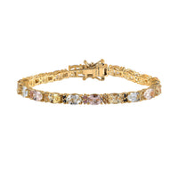 Tennis Bracelet in Platinum Over Sterling Silver