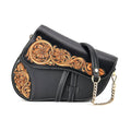 Grand Pelle Hand Engraving Flower Genuine Leather Crossbody Bag - Sticky add to cart bar
