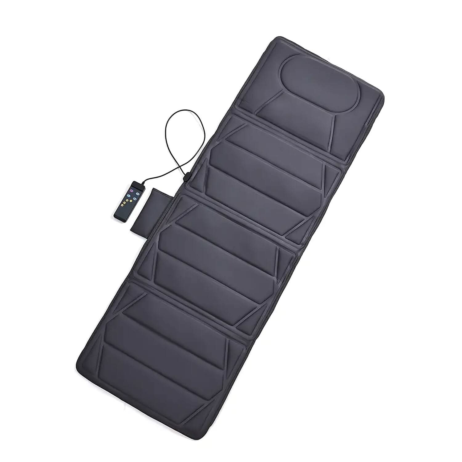 Gray Heat Massage Mat with 10 Motors (70.47"x23.62"x1.49")