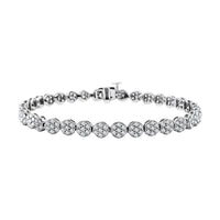 14K White Gold Diamond G-H SI3 Bracelet (7.00 In) 10.80 Grams 2.50 ctw