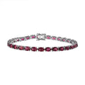 Rhapsody 950 Platinum AAAA Ouro Fino Rubellite Tennis Bracelet (7.25 In) 14.15 Grams 14.50 ctw - Sticky add to cart bar