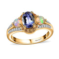 Tanzanite, Multi Gemstone Ring in Vermeil YG Over Sterling Silver (Size 10.0) 1.35 ctw - Sticky add to cart bar
