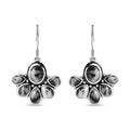 Artisan Crafted White Buffalo Earrings in Black Oxidized Sterling Silver 10.90 ctw - Sticky add to cart bar