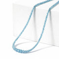 Rhapsody 950 Platinum AAAA Santa Maria Aquamarine Beaded Graduated Necklace 18-20 Inches 70.00 ctw - Sticky add to cart bar