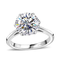 Rhapsody 950 Platinum Moissanite Solitaire Ring (Size 10.5) (4.80 g) 3.30 ctw - Sticky add to cart bar