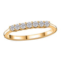 Luxoro 10K Yellow Gold Moissanite 7 Stone Ring (Size 10.0) 0.20 ctw - Sticky add to cart bar