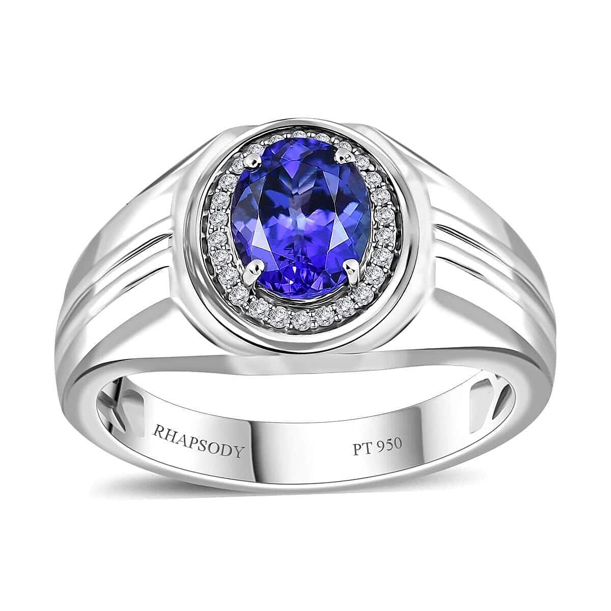 Rhapsody 950 Platinum AAAA Tanzanite, Diamond (E-F, VS2) Ring (Size 10.0) (11.75 g) 2.25 ctw (1)