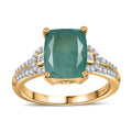 Premium Grandidierite and White Zircon Ring in Vermeil Yellow Gold Over Sterling Silver (Size 10.0) 3.50 ctw - Sticky add to cart bar