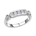 Moissanite Ring in Platinum Over Sterling Silver (Size 10) 0.50 ctw - Sticky add to cart bar