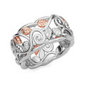 14K Rose Gold Over and Sterling Silver Leafs Ring (Size 5.0) 4.25 Grams - Sticky add to cart bar