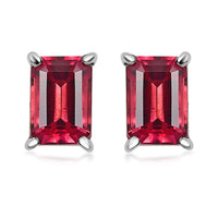 Rhapsody 950 Platinum AAAA Ouro Fino Rubellite Solitaire Stud Earrings 1.60 ctw