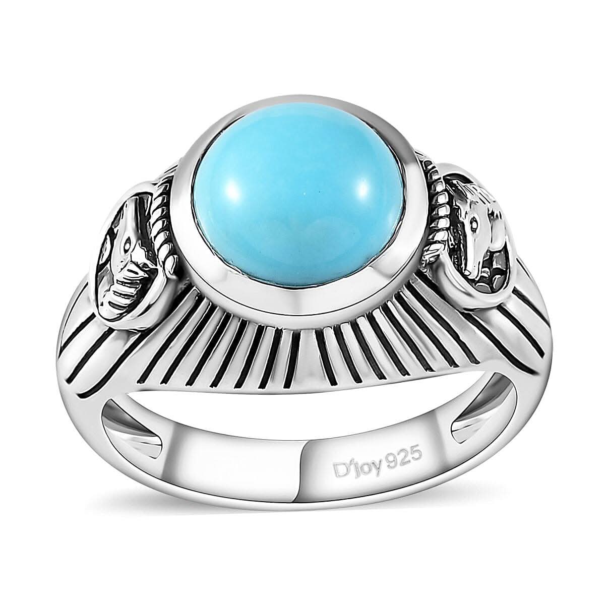 Premium Sleeping Beauty Turquoise Ring in Sterling Silver 3.65 ctw