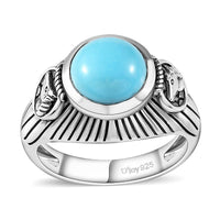 Premium Sleeping Beauty Turquoise Ring in Sterling Silver (Size 13.0) 3.50 ctw