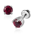 Rhapsody 950 Platinum AAAA Ouro Fino Rubellite Stud Earrings 1.50 ctw - Sticky add to cart bar