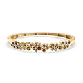 Multi-Tourmaline and White Zircon Bubble Bangle Bracelet in Vermeil Yellow Gold Over Sterling Silver (7.25 In) 3.40 ctw - Sticky add to cart bar