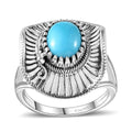 Premium Sleeping Beauty Turquoise Ring in Sterling Silver (Size 10.0) 1.75 ctw - Sticky add to cart bar