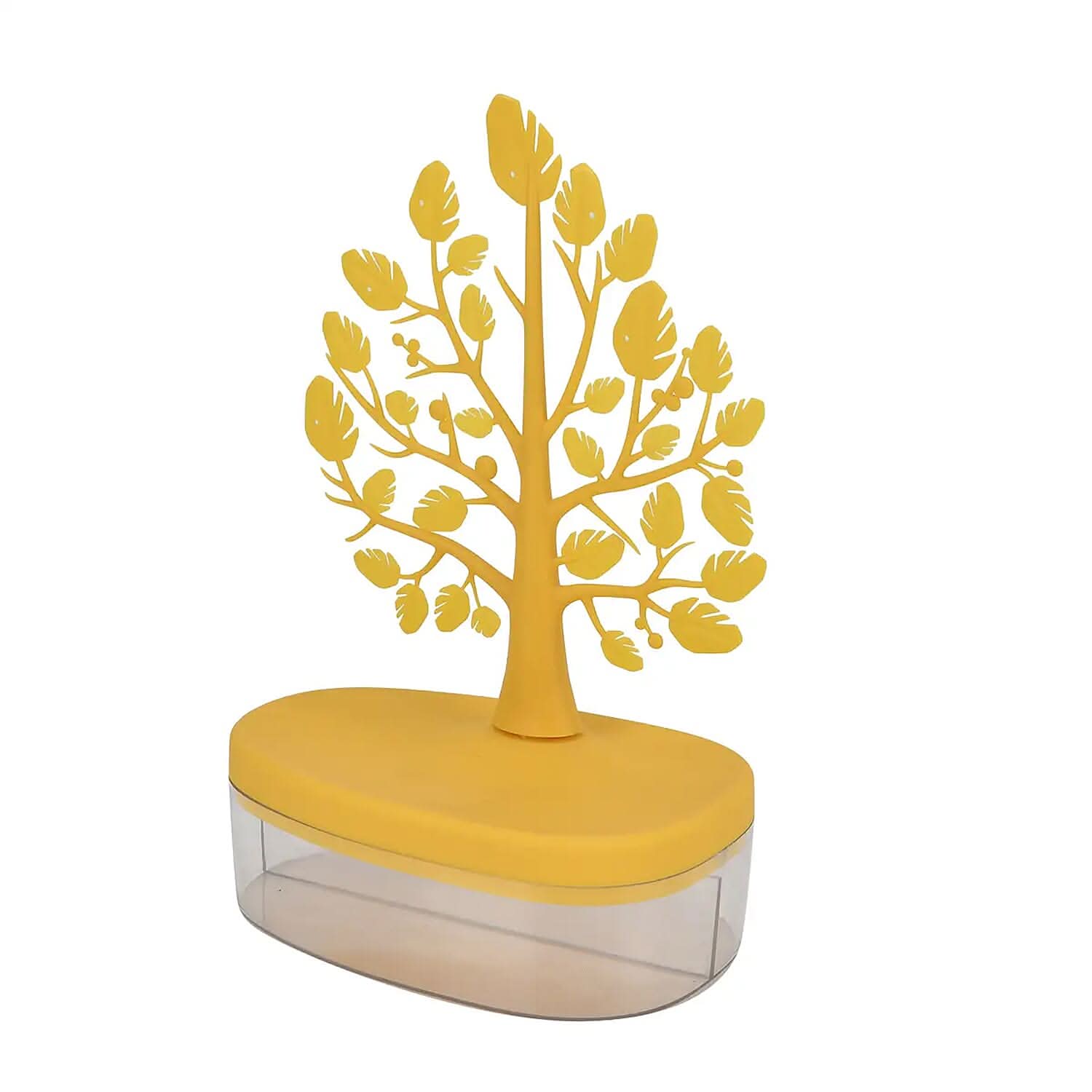 Yellow Tree Design Holder Display Jewelry Organizer (6.1"x4"x9.4")