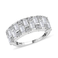 Moissanite Ring in Platinum Over Sterling Silver 1.70 ctw - Sticky add to cart bar