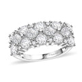 Moissanite 2.25 ctw Ring in Platinum Over Sterling Silver (Size 6.0) - Sticky add to cart bar