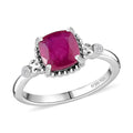 Niassa Ruby (FF) and Diamond Ring in Vermeil Yellow Gold Over Sterling Silver 2.50 ctw - Sticky add to cart bar