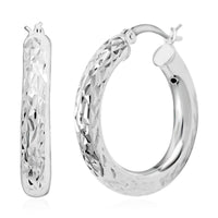 Sterling Silver Hoop Earrings 3.40 Grams