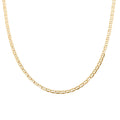 14K Yellow Gold Over Sterling Silver 3.60mm Flat Mariner Chain Necklace 18 Inches 6 Grams - Sticky add to cart bar