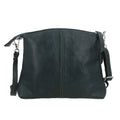 Black Genuine Leather Crossbody Sling Bag (8"x1.25"x7") - Sticky add to cart bar